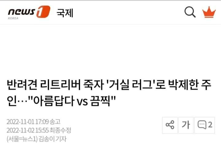 반려견을 카페트로 쓰는 사람