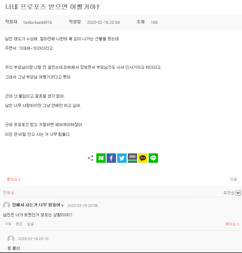 어느 트랜스젠더의 고민.